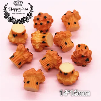 10db 14*16 mm-es 3D Édes Gyanta Mini Cupcake Szimuláció Élelmiszer-Art-Ellátási Dekoráció, Kézműves Varázsa