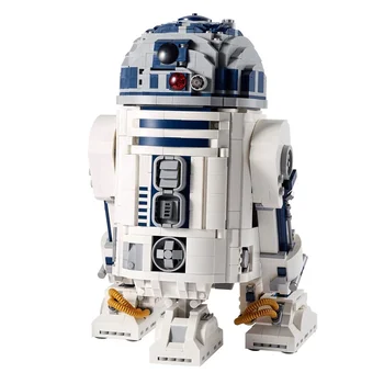 MOC Tégla R2-D2 Droid Ábra Robot Játékok Fiúknak Kompatibilis 75308 Csillag Terv Blokk Ajándék Gyerekeknek Modell épületszerkezetek Felnőttek számára