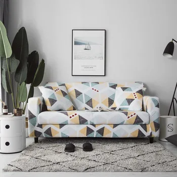 Virágos Nyomtatás Stretch-Elasztikus kanapé fedezze pamut kanapé törölközőt Csúszásmentes kanapé kiterjed a nappali teljesen becsomagolva anti-por
