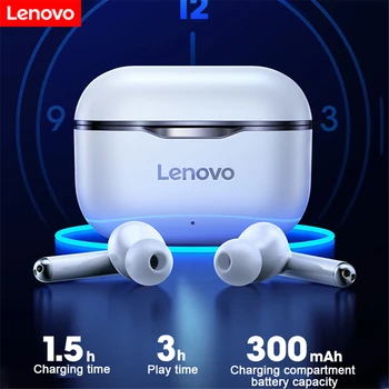 Lenovo LP1 Vezeték nélküli Fejhallgató Sport Vízálló Bluetooth Fejhallgató 300mAh Töltés Doboz HIFI Sztereo Fülhallgató Mikrofon