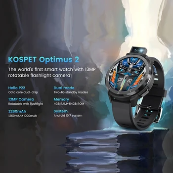 2021 KOSPET Optimus 2 Smartwatch Fitness Tracker Bluetooth-kompatibilis szívritmus Aludni Monitor Multi Sport Mód Emlékeztető Hívás