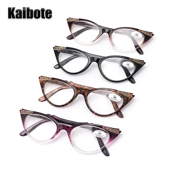 Kaibote Szuper Értékes 4 Csomag Olvasó Szemüveg Macska Szeme a Nők Olvasó Szemüveg Divat Női Presbyopic Szemüveg +1.0 +3.5