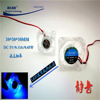 2db ÚJ 3d-s nyomtató rajongó 30MM 30*30*10MM 3cm Ventilátor Kék Led Grafikus kártya ventilátor Hűtés ventilátor 5V 12V 24V a 2pin USB