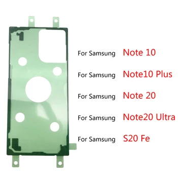 Új Samsung Note 10 20 S20 Fe Plus Ultra Vissza Üveg Fedelét, Öntapadós Matrica, Matricák Ragasztó