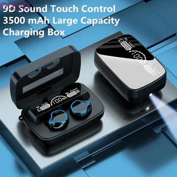 TWS Bluetooth Fülhallgató Touch Control Vezeték nélküli Fejhallgató Mikrofon Sport Vízálló Vezeték nélküli Fülhallgató, 9D Sztereó Headset Fone