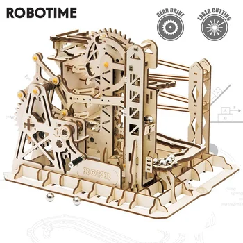 Robotime Kiárusítás DIY Fa Modell építőkocka Készletek Közgyűlés Játék Ajándék, a Gyermekek Számára Barátok