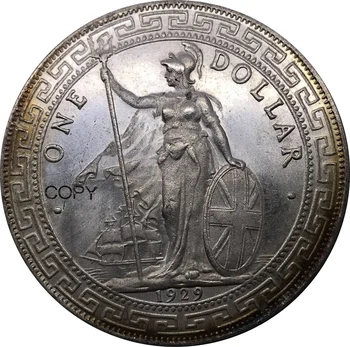 Az egyesült KIRÁLYSÁG 1929-es Érme Egyesült Királyság 1 Dollár Brit Kereskedelmi Cupronickel Bevonatú Ezüst Hong Kong Fém Souvenir Ajándék Gyűjthető Érmék