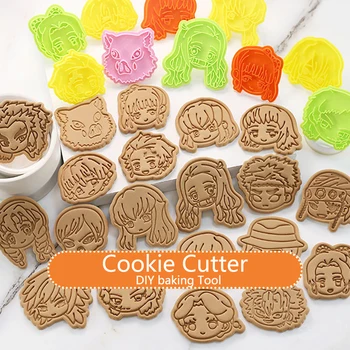 Aranyos Démon vadász 3D-s Rajzfilm Cookie Cutter Keksz Formák DIY Torta Formához Díszítő Sütés Tartozékok Eszközök