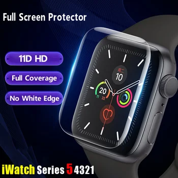 Puha Film Apple óra képernyővédő fólia 44mm 40mm 42mm 38mm Teljes Lefedettség protector apple nézni sorozat 6 5 4 3 se (Nem Üveg)