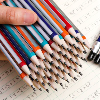 2/4db ABS, Mechanikus Ceruza ceruzahegyező 2.0 mm-es Cserélhető Automatikus Ceruza Iskola Stationery Office Nyomja meg a Tollakat