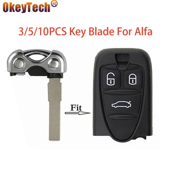OkeyTech 3/5/10 Kulcs Bladefor ALFA ROMEO 159 Brera 156 Pók Kulcs Csere Vágatlan Penge Automatikus Kiegészítők Magas Minőségű