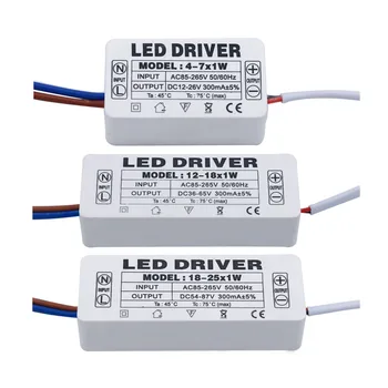 Új LED Driver 2W 4W 10W 15W 30W 300mA LED Tápegység AC90-265V Transformers LED Világítás