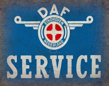 Daf Szolgáltatás Szolgáltatás Retro Fém Adóazonosító Jel Poszter Falon Emléktábla