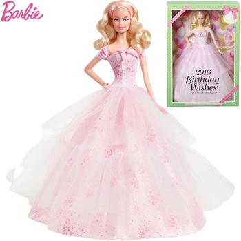 Eredeti Barbie Baba Gyűjtői Kiadás Születésnapot Kíván, 2016 Hercegnő gyűjtemény Barbie Babák Lány Születésnapi Ajándék DGW29