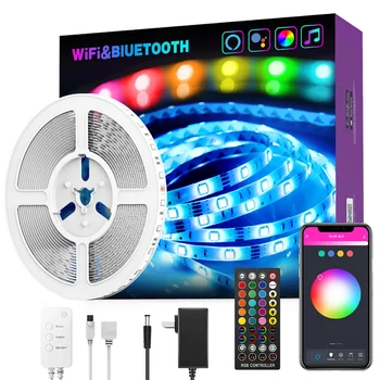 LED Szalag Bluetooth WIFI Vezérlő Flexibilis RGB 5050 Dekoráció Háttérvilágítás Lámpa Éjszakai lámpa Világító String Hálószoba