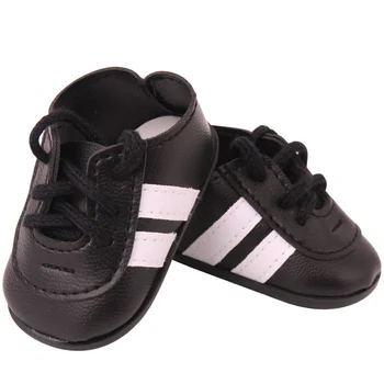 Babák cipő Amerikai tüskék Fekete sport futball cipő illik 43 cm-es baba babák 18 inch Lányok túrázás g241