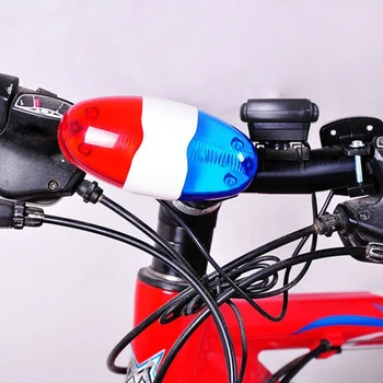 Kerékpár 6 Villogó LED 4 Hangzik Rendőrségi Sziréna Trombita, Kürt, Harang Kerékpár Hátsó Lámpa Vízálló MTB Országúti Kerékpár hátsó Lámpa Kerékpáros