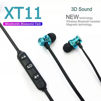 XT11 Mágneses Adszorpciós Fejhallgató Vezeték nélküli Bluetooth fejhallgató Fülbe Sport Sztereó Fülhallgató Mikrofon a Telefon fone de ouvido
