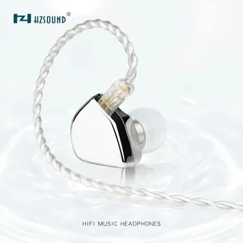 HZSOUND in-Ear Fülhallgató Szív Tükör 10mm Szén Nanométeres Rekeszizom Meghajtó Egység Hifi Zene Fejhallgató 0.78 mm 2Pin Kábel