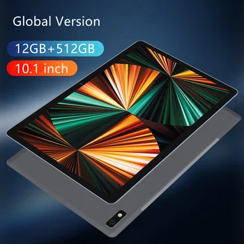 Lap 9 Tablete 10.1 inch Tablette 12GB+512 gb-os Játék Tabletta Android 11.0 Tabletta 10 core Tablete dual sim NOTEBOOK GPS Tábla