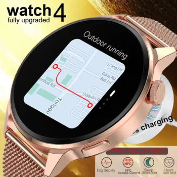 Új NFC Smart Óra Férfiak EKG+PPG pulzusszám Nők Intelligens Karóra BT Hívás GPS Mozgását Nyomon Sport Smartwatch Samsung Android-IOS
