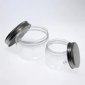 2db ajakbalzsam Konténerek Üres Műanyag Kozmetikai Smink Jar Bankot Átlátható Mintavevő Palackok Szemhéjpúder Krém
