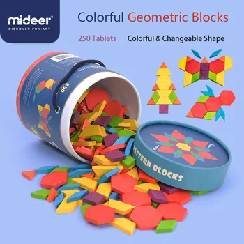 MiDeer Baba Színes építőkockák 3Y+ Geometriai Alakzat Megismerés Fa Gyerekek építőelemei Játék