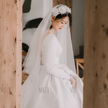 2019 Új Vintage Júlia Menyasszonyi Esküvői Fátyol Rövid Tulle Appliqués Luxus Fátylat, a menyasszonyt fátyol de Mariage Noir velo de novia