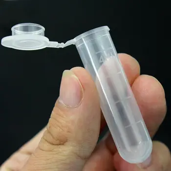 50pcs 5ml Átlátszó Micro Műanyag kémcső Centrifuga Üveg, Snap-on Fedéllel A Laboratóriumi Minta Tároló Konténer Iskola Stati
