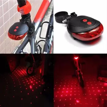 Kerékpár Lézeres hátsó Lámpák Kerékpáros LED Villogó Lámpa hátsó Lámpa Hátsó Este Lovaglás Biztonsági Figyelmeztető Lámpa MTB Kerékpár Led Módok