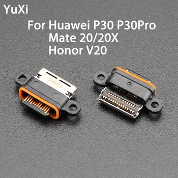 YuXi 2db USB Csatlakozó Töltő Port Csatlakozó Aljzat Power Dock Jack Huawei P30 P40 Pro Haver 20 mate30 20X Megtiszteltetés V20 V30 Nova 6