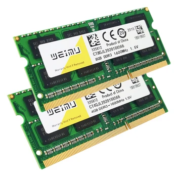 Laptop Memória DDR3 2GB 4GB 8GB 1066 1333 1600 mhz-es SODIMM PC3 8500 10600 12800 204Pin 1,5 V Kompatibilis az összes Alaplap Ddr3 RAM