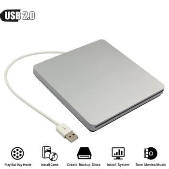 USB 2.0 DVD Super Meghajtó 8X DL kétrétegű DVD-RW RAM Író, 24X CD-R-Író, Slim, Külső Optikai Meghajtó Laptop PC XP, MAC OS