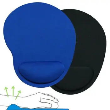 Fekete csúszásgátló Mouse Mat Pad Hab Csukló Támogatja a PC Asztali Laptop Comfort Párna