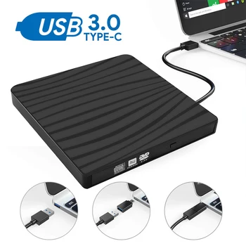 USB 3.0 Slim Külső DVD-RW, CD-Író Meghajtó Olvasó Játékos Tálca Hordozható Meghajtó Író-Olvasó Játékos Optikai Meghajtók