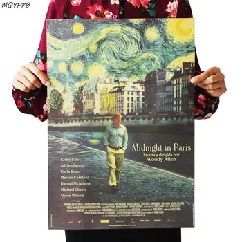 a film Éjfélkor Párizsban nátronpapír Poszter Haza Szoba Fal Dekorációs Festmény 50.5x35cm