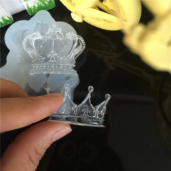1db Királyi korona szilikon fandont penész Szilikagél formához korona Csokoládé formák candy penész esküvői torta díszítő eszközök