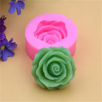 Virág Rózsa alakú Szilikon Fondant Szappan 3D Torta Penész Cupcake Zselés Cukorka, Csokoládé Díszítés, Sütés Eszköz Formához