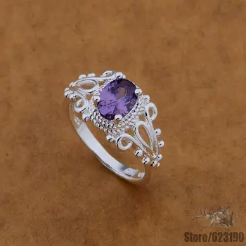 AR476 ezüst bevonatú gyűrű, ezüst divat ékszerek, csodálatos/lila kő /ejyanbfa fwkaonra