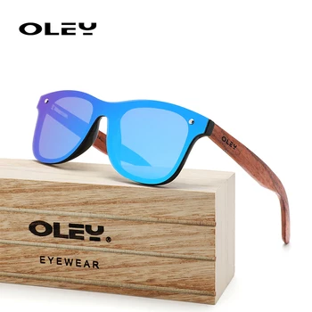 OLEY Természetes Fából készült Férfi Napszemüveg Polarizált Divat napszemüvegek, Eredeti Fa minőségi fa dobozban Elfogadni egyedi logó