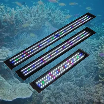 Vízálló LED Akvárium Világítás akvárium fénysáv Kék a Víz alá Merülő Clip Lámpa Vízi Dekoráció 30/40/60cm