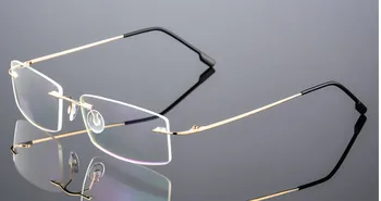 Ultra-könnyű férfiak Titán rövidlátás szemüveg nők keret nélküli Rövidlátó, Szemüveges kész szemüveget -0.50 -1.00, hogy -6.00