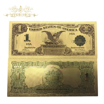 10db/Sok Színes Amerikai Aranyozott Bankjegy 1899-ben 1 USD-Dollár Bankjegy Hamis Replica Papír Pénz Otthoni Dekoráció