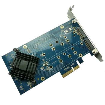 ITGO PCI Express 4 Port NGFF M. 2 Kulcs-B foglalat adapter raid kártya pci-e x4 raid0 raid1