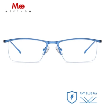 Meeshow Anti Kék Fény Blokkolja a férfiak Olvasó Szemüveg CR-39 Gyanta Lencse Szemüveg Lencsék +0.5 +0.75 Nő Férfi szemüveg dioptria 1