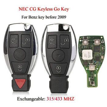Kutery 5DB/Sok CG Kulcsnélküli Menj Távoli Kulcs Mercedes Benz 2009 előtt 315/433MHz NEC Rendszer