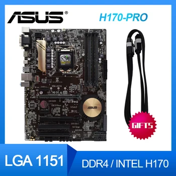 ASUS H170-PRO H170 Alaplap LGA 1151 DDR4 SATA 3 USB 3.1 VGA PCI-E 3.0 M. 2 ATX A hatodik generációs Core i3-6100 cpu