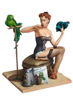 1:20 léptékű meghalni-öntőgyanta közgyűlés modell Nyári lány parrot modell kell kézzel színezett közgyűlés modell ingyenes szállítás