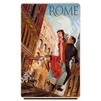 Olaszország emlék mágnes vintage turisztikai poszter