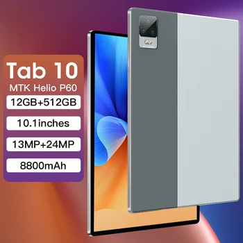 Tablet 10 hüvelykes Tab 10 Tabletta 10 core Tablet android 12GB RAM + 512 GB ROM laptop Android 11.0 dual sim GPS TABLET